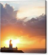 Sunset At Strumble Head Lighthouse #6 Canvas Print