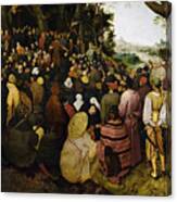 The Sermon Of Saint John The Baptist By Pieter Bruegel The Elder Canvas Print