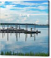 Hilton Head Island South Carolina Boat Dock Marina Canvas Print