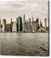 New York City Manhattan Skyline On A Cloudy Day In November #9 Canvas Print
