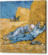 The Siesta By Vincent Van Gogh Canvas Print