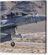 Close-up Uae Block 60 F-16 Recovering To Nellis Afb Canvas Print
