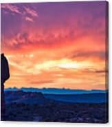 A Balanced Sunset In Arches National Park, Utah, Usa Canvas Print