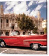 A Cadillac And The Hotel Inglaterra Canvas Print