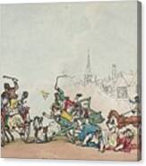 A Cart Race 1788 After Thomas Rowlandson British 1756 1827 Canvas Print