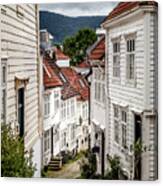 A Charming Lane In Bergen Canvas Print