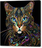 A Colorful Tabby Cat Named Digger Canvas Print
