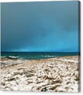 A Coming Storm, Flakstad Beach, Lofoten Canvas Print