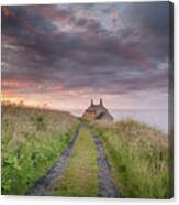 A Cottage By The Sea Canvas Print