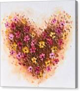 A Daisy Heart Canvas Print