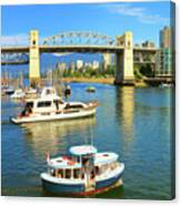 A Day In False Creek In Vancouver Canada Canvas Print