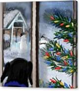 A Dogs Christmas Wonderland Canvas Print