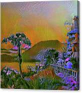 A Dream Of Sunset At Chiang Khan On The Mekong River, Ne Thailand Canvas Print