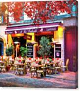A French Restaurant Vieux Lyon France Canvas Print