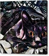 A Gray Cat Named Oscar Canvas Print