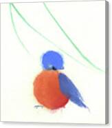 A Little Bluebird Ii Canvas Print