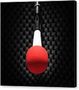 A Red Microphone On A Stand Canvas Print