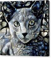 A Russian Blue Cat Named Grayson Canvas Print