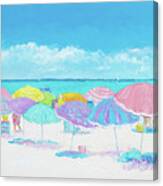 A Summer Day Drifts Away, Beach Scene Canvas Print