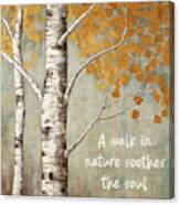 A Walk In Nature Soothes The Soul Canvas Print