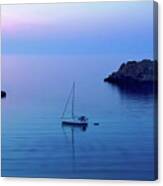 A Yacht In The Early Morning Light Canvas Print