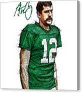 Aaron Rodgers Mustache Canvas Print