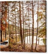 Above The Lake Cottage Panorama Canvas Print