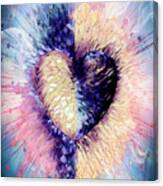 Abstract 3d Love Heart Canvas Print