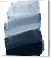 Abstract Brush Strokes In Shades Of Blue Canvas Print