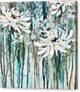 Abstract Flower Drip Canvas Print