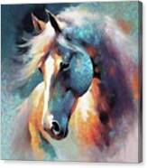 Abstract Horse Portrait - 01940 Canvas Print