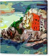 Abstract Riomaggiore Italy Cinque Terre Canvas Print