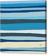 Abstract Seascape Beach Linear Pattern Art Painting Canvas Print