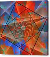 Abstract Spiral 1 - Red Blue Canvas Print