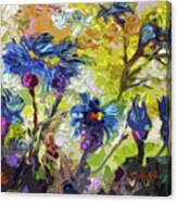 Abstract Thistles Floral Art Canvas Print