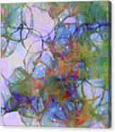Abstract Trees Under The Sea Red And Blue Sky Canvas Print