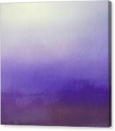 Abstract Watercolor Blend Dark - Light Purple And White Paper Texture Canvas Print