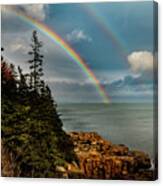 Acadia Double Rainbow Canvas Print