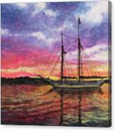 Acadia Sunset At Sea Canvas Print