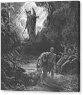 Adam And Eve Driven Out Of Eden By Gustave Dore V1 Canvas Print