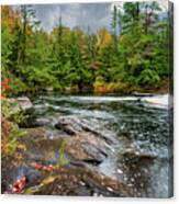 Adirondacks Autumn At Bog River Falls 2 Canvas Print