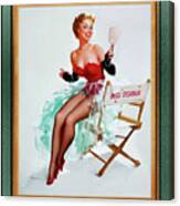 Admiring Miss Sylvania By Gil Elvgren Vintage Xzendor7 Old Masters Reproductions Canvas Print