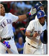 Adrian Beltre And Elvis Andrus Canvas Print