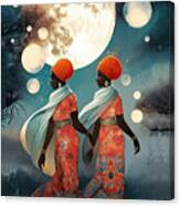 African Moon 03 Canvas Print