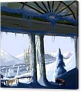 After Humans Stanley Winter Porch Canvas Print