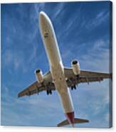 Airplane Flying Canvas Print