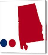 Alabama Map Usa Canvas Print