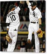 Alexei Ramirez And Adam Eaton Canvas Print