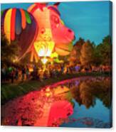 Alleycorn And Friends Glow - Centralia Balloon Fest Canvas Print