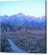 Alpenglow Sunrise On The Sierra Nevada Mountains Canvas Print